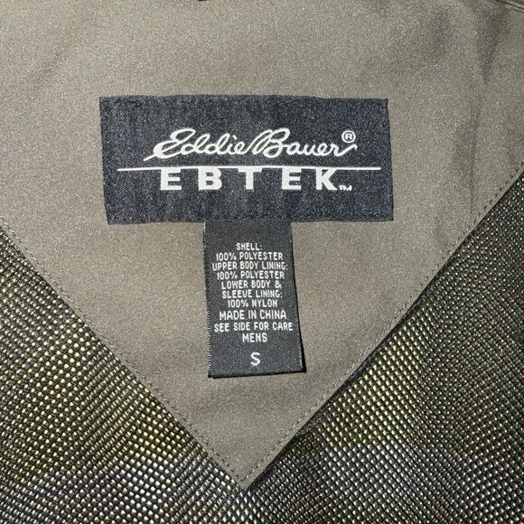 Vintage Eddie Bauer Hooded EBTEK GORE-TEX Men's Raincoat - Size S Olive Green - Picture 8 of 10
